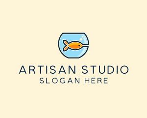 Pet Goldfish Bowl logo design