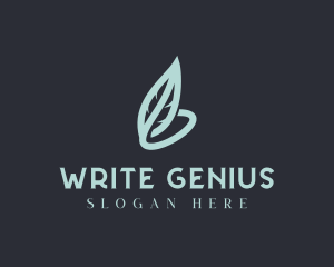 Writing Quill Author logo design