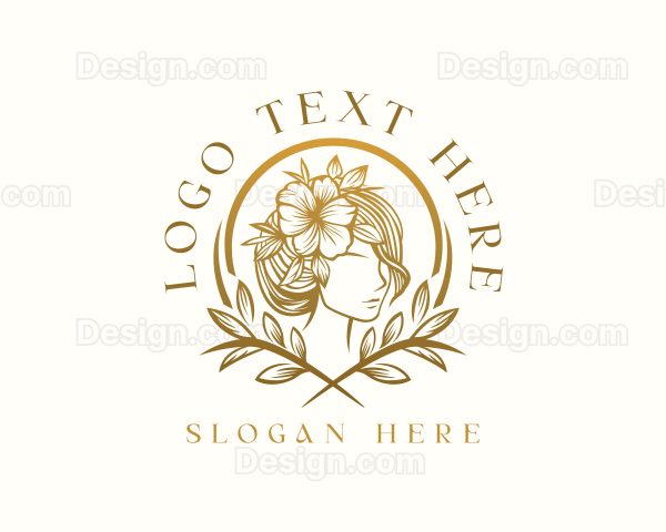 Floral Hair Salon Logo