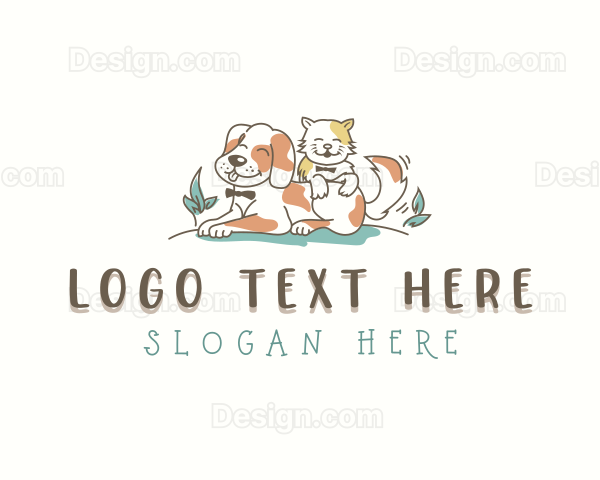 Dog Cat Veterinary Logo