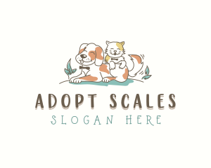 Dog Cat Veterinary logo design