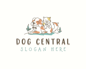 Dog Cat Veterinary logo design