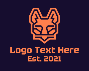 Orange Geometric Fox logo
