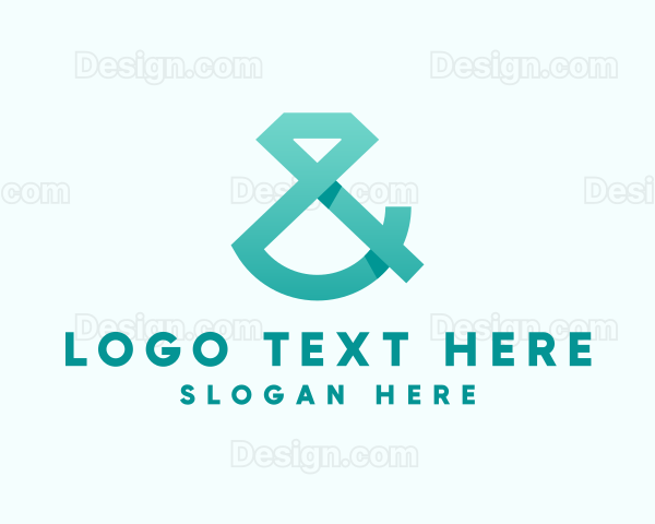 Teal Diamond Ampersand Logo