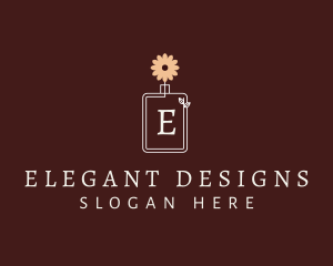 Flower Perfume Bottle logo design