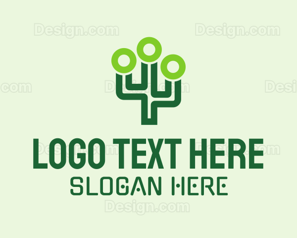 Green Digital Cactus Logo