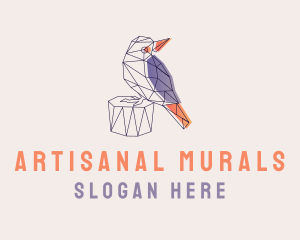 Geometric Bird Modern logo design