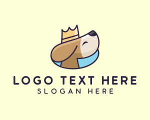 Puppy Dog Crown logo design