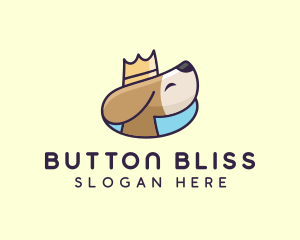 Puppy Dog Crown logo design