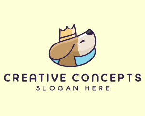 Puppy Dog Crown logo design