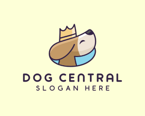 Puppy Dog Crown logo design