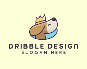 Puppy Dog Crown logo design