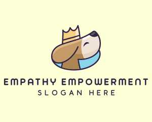 Puppy Dog Crown logo design