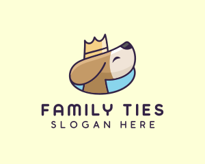 Puppy Dog Crown logo design