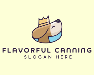 Puppy Dog Crown logo design