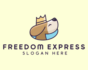 Puppy Dog Crown logo design