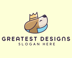 Puppy Dog Crown logo design