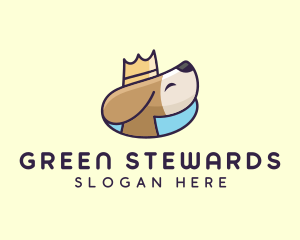 Puppy Dog Crown logo design