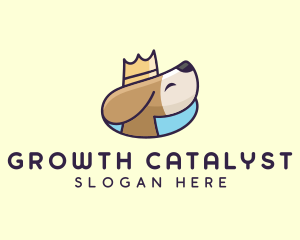 Puppy Dog Crown logo design