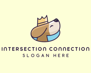 Puppy Dog Crown logo design