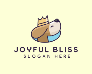 Puppy Dog Crown logo design