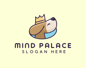 Puppy Dog Crown logo design