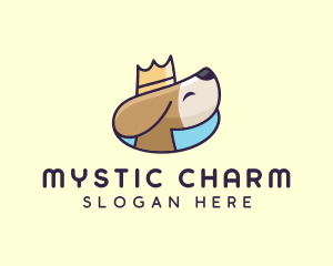 Puppy Dog Crown logo design