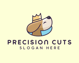 Puppy Dog Crown logo design