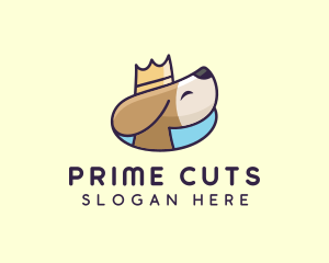 Puppy Dog Crown logo design