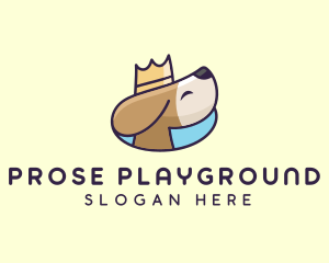 Puppy Dog Crown logo design