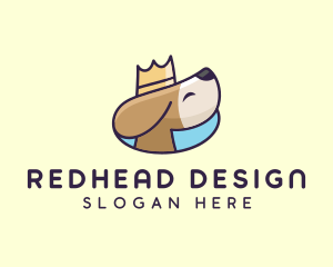 Puppy Dog Crown logo design