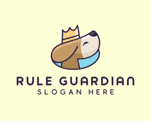 Puppy Dog Crown logo design