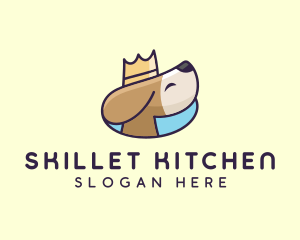 Puppy Dog Crown logo design