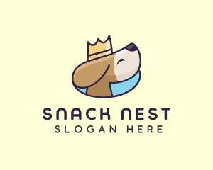 Puppy Dog Crown logo design