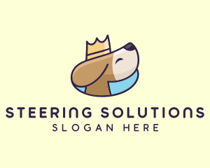 Puppy Dog Crown logo design