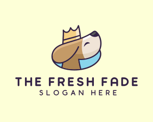 Puppy Dog Crown logo design