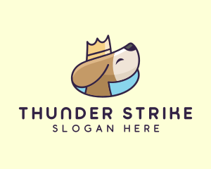 Puppy Dog Crown logo design