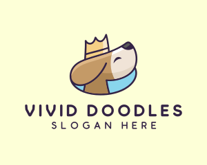 Puppy Dog Crown logo design