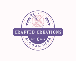 Yarn Crochet Knitting logo design