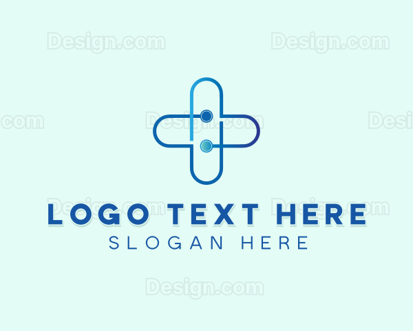 Health Stethoscope Cross Logo