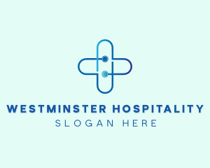 Health Stethoscope Cross logo design