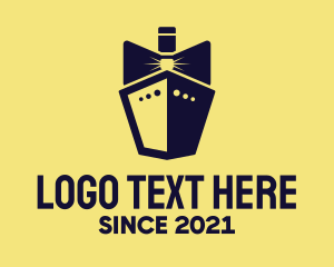 Bow Tie Ship Cruise logo design