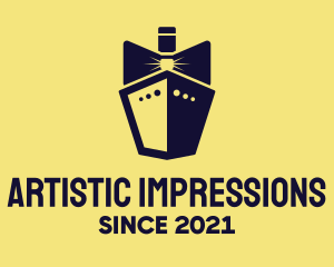 Bow Tie Ship Cruise logo design