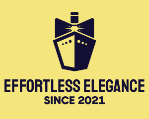 Bow Tie Ship Cruise logo design