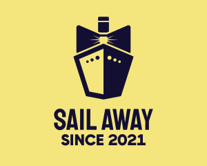 Bow Tie Ship Cruise logo design