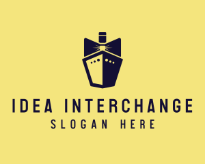 Bow Tie Ship Cruise logo design