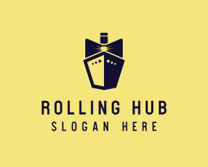 Bow Tie Ship Cruise logo design