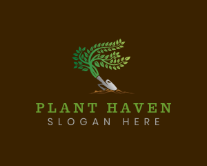 Gardening Plant Trowel logo design