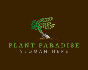 Gardening Plant Trowel logo design