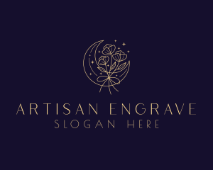 Artisanal Flower Moon  logo design